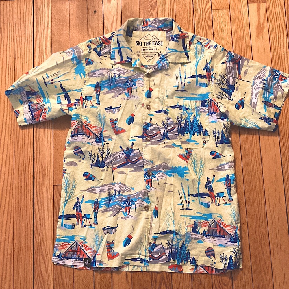 Rare Ski The East Hemp Hawaiian Shirt - Medium